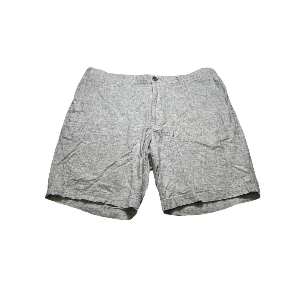 Goodfellow & Co. Mens 36 Linen Flat‎ Front Shorts Gray Casual Summer